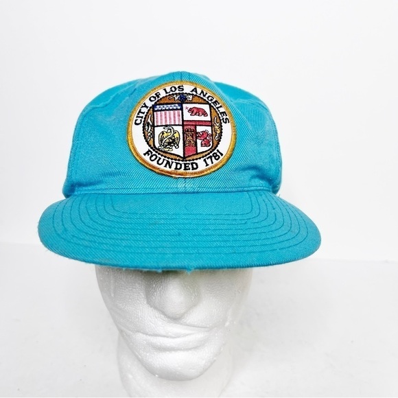 Vintage 70’s 80’s City of Los Angeles Hat Blue - Picture 1 of 4